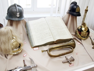 Kiállítás a tűzoltóság történetéről - fotó: Sándor Judit