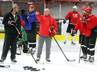 A DAB első jeges edzése - fotó: Sándor Judit
