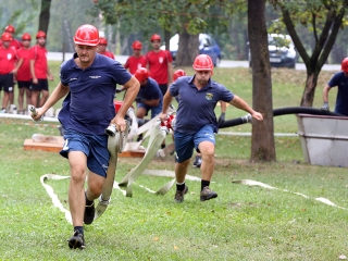 Tűzoltók versenye a Szalki-szigeten - fotó: Sándor Judit