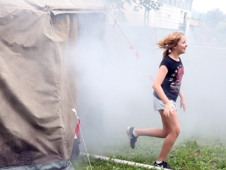 Tűzoltók versenye a Szalki-szigeten - fotó: Sándor Judit
