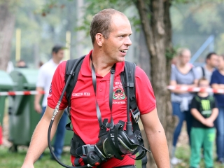 Tűzoltók versenye a Szalki-szigeten - fotó: Sándor Judit