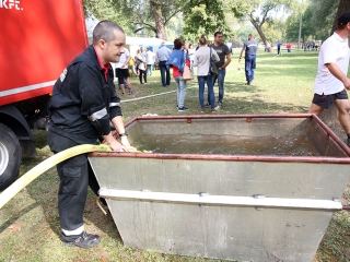 Tűzoltók versenye a Szalki-szigeten - fotó: Sándor Judit