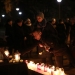 Közös főhajtás Györgyi néni emléke előtt a Városháza téren - fotó: 