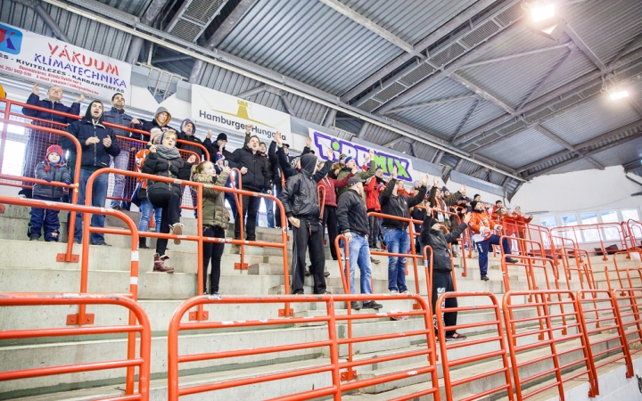 Szurkolói flashmob a DAB edzésén - fotó: Ónodi Zoltán