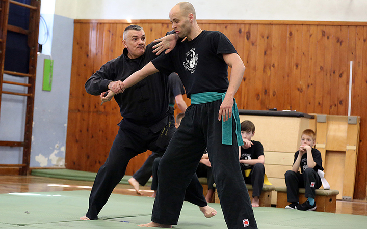 Kungfu bemutató az egyetemen - fotó: Sándor Judit