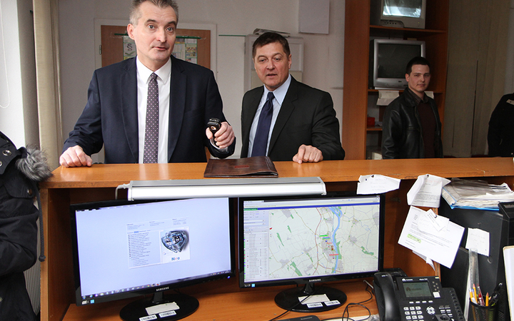 Polgármesteri látogatás a rendőrségen - fotó: Sándor Judit