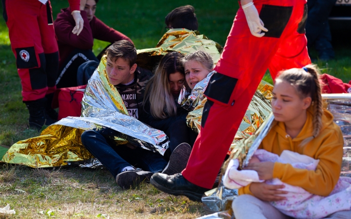 Vöröskeresztes gyakorlat a Szalki-szigeten - fotó: Ónodi Zoltán