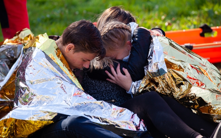 Vöröskeresztes gyakorlat a Szalki-szigeten - fotó: Ónodi Zoltán