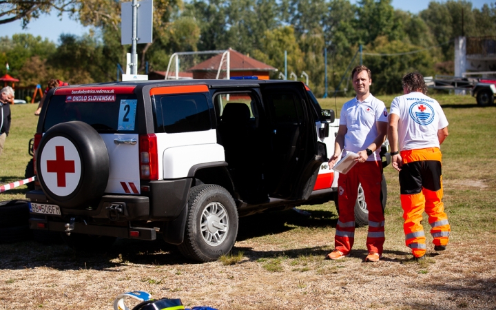 Vöröskeresztes gyakorlat a Szalki-szigeten - fotó: Ónodi Zoltán