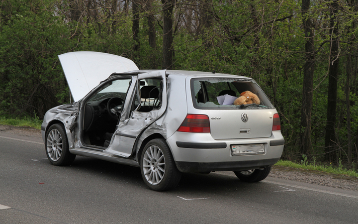 Karambol a 6-os úton - fotó: Ónodi Zoltán