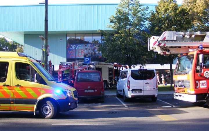 Tűz a Fabó Éva Sportuszodában - fotó: 