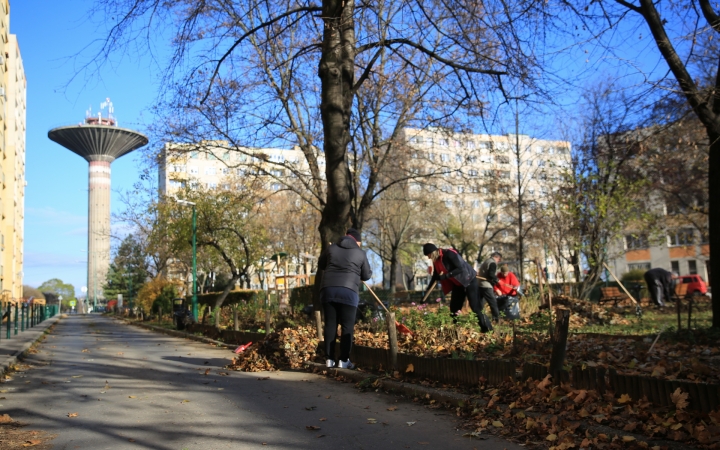 Levélszedés a város közterein - fotó: 