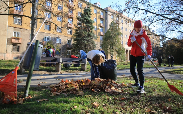 Levélszedés a város közterein - fotó: 