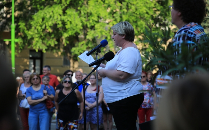 Demonstráció a státusztörvény ellen - fotó: 