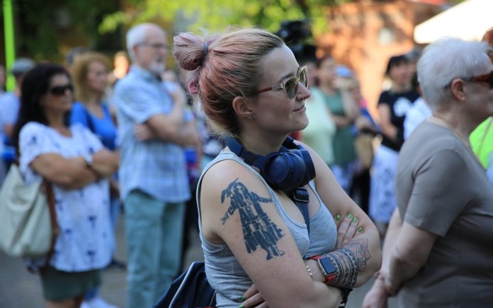 Demonstráció a státusztörvény ellen - fotó: 