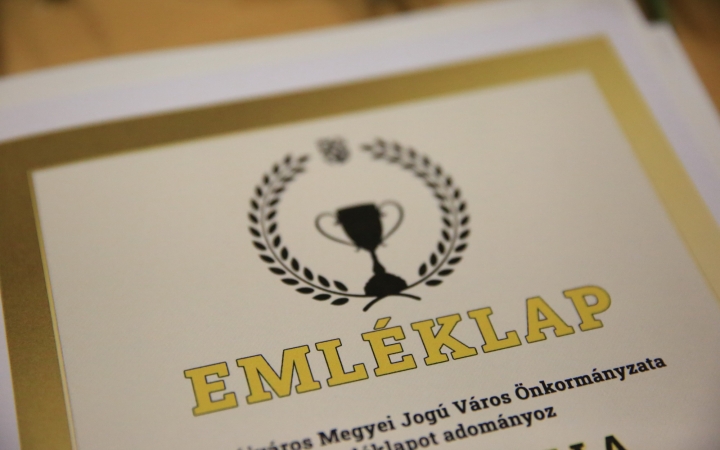 Sportolók köszöntése a Városházán - fotó: 