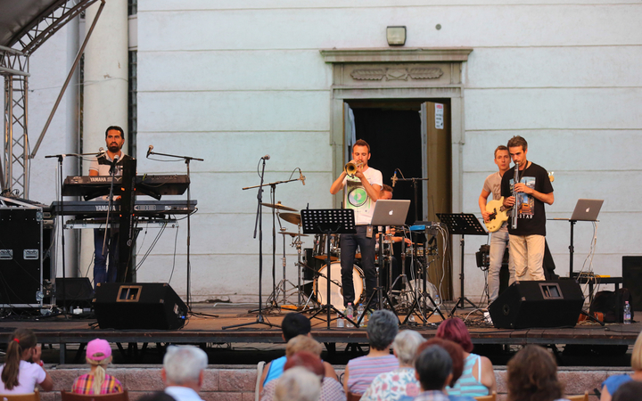 Koós-Hutás Áron jazztrombitás a Ligetben - fotó: Ónodi Zoltán