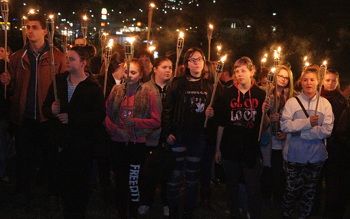Rudasos fáklyás felvonulás - fotó: Sándor Judit