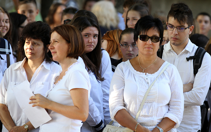 Évnyitó ünnepség a gimiben - fotó: Sándor Judit