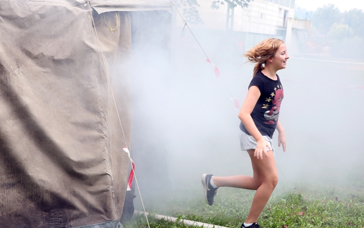 Tűzoltók versenye a Szalki-szigeten - fotó: Sándor Judit