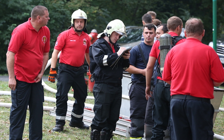 Tűzoltók versenye a Szalki-szigeten - fotó: Sándor Judit