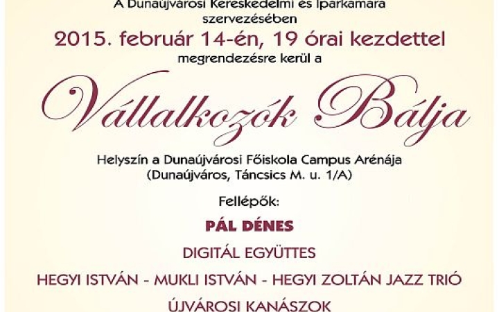 Korlátozott számban még kaphatók belépőjegyek a Vállalkozók Báljára