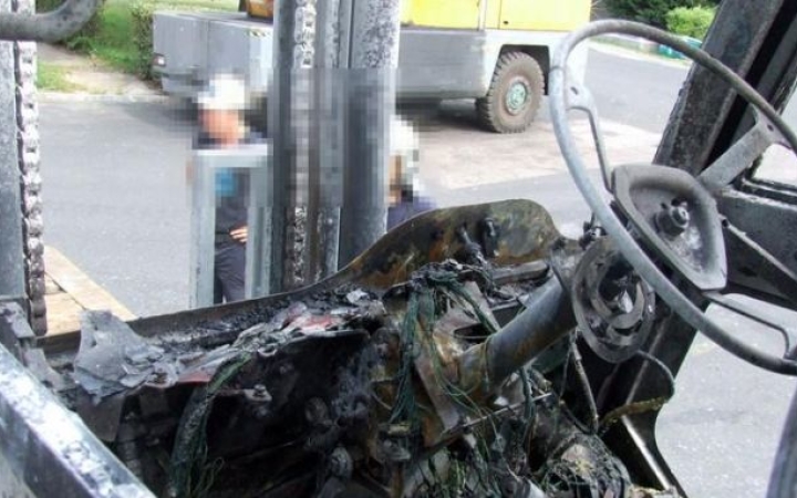 Targonca gyulladt ki