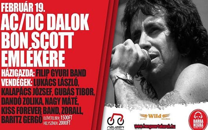 AC/DC dalok Bon Scott emlékére