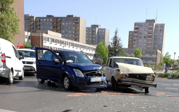 Baleset a Városháza térnél