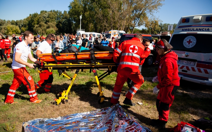 Nemzetközi életmentési gyakorlat a Szalki-szigeten