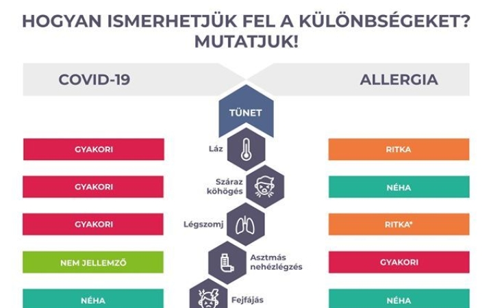 Koronavírus/Pollenhelyzet - A jellemző tünetekről tájékoztattak