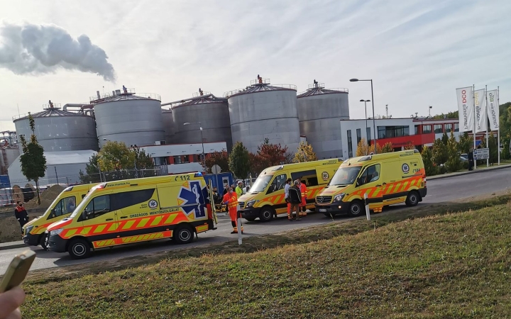 Gázömlés a földvári bioetanol-üzemben (online)