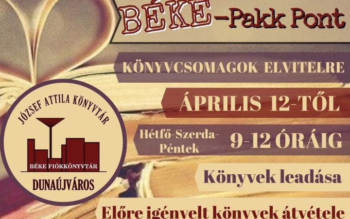 József Attila Könyvtár: holnaptól egy, hétfőtől már két pakk pont üzemel