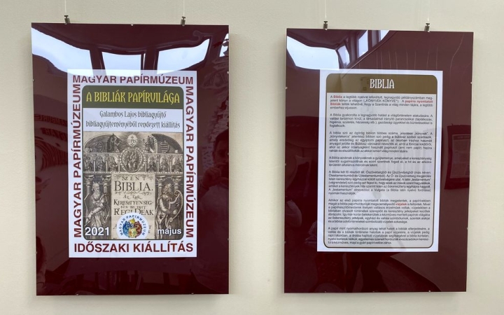 Bibliatörténeti kiállítás nyílt a papírmúzeumban