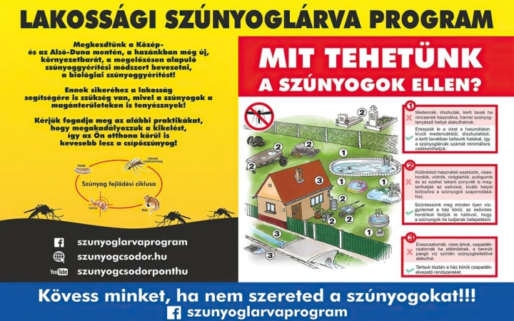 Szúnyoggyérítés – lakossági teendőkkel