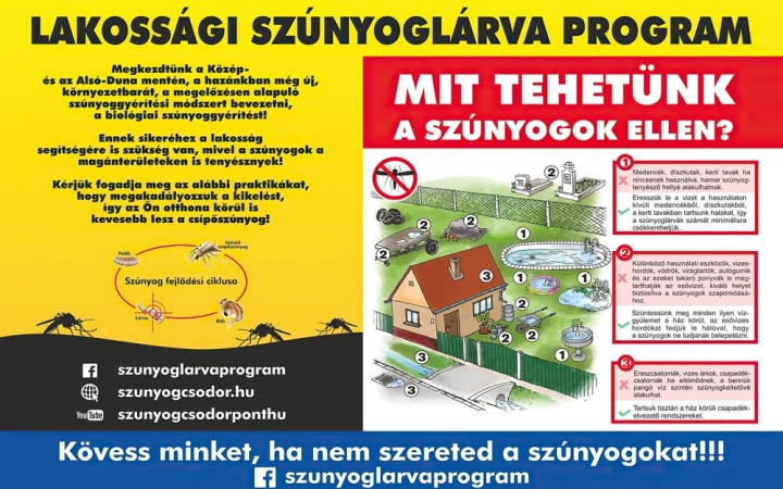 Szúnyoggyérítés – lakossági teendőkkel