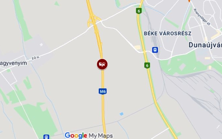 Baleset volt az M6-os sztrádán, komoly torlódással