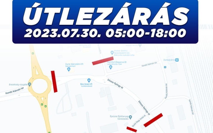 Újabb teljes útlezárás a Kandó Kálmán téren