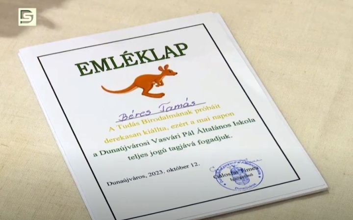 DSTV: elsősöket avatott a Vasvári iskola