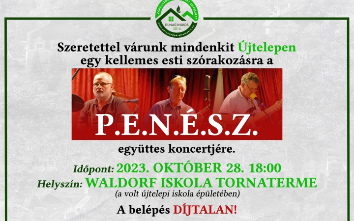 A P.E.N.É.SZ. muzsikál Újtelepen