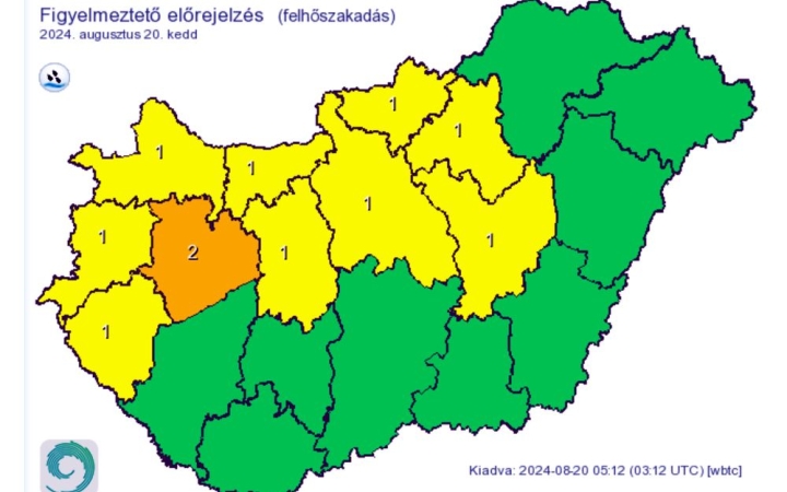 Meteo extra: felhőszakadás miatt adtak ki riasztást