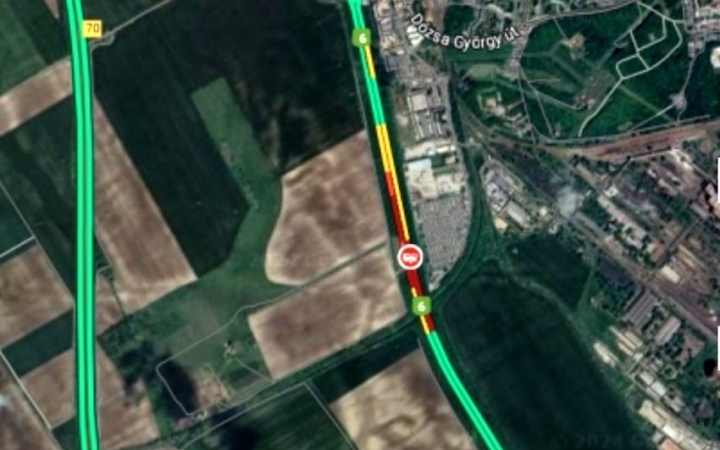 Baleset a 6-os úton, teljes útzárral (FRISSÍTVE!)