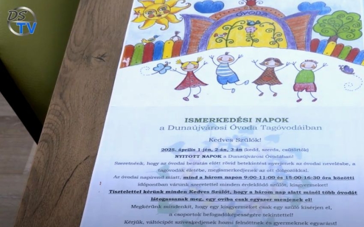 DSTV: ismerkedési napok az óvodai beíratás előtt