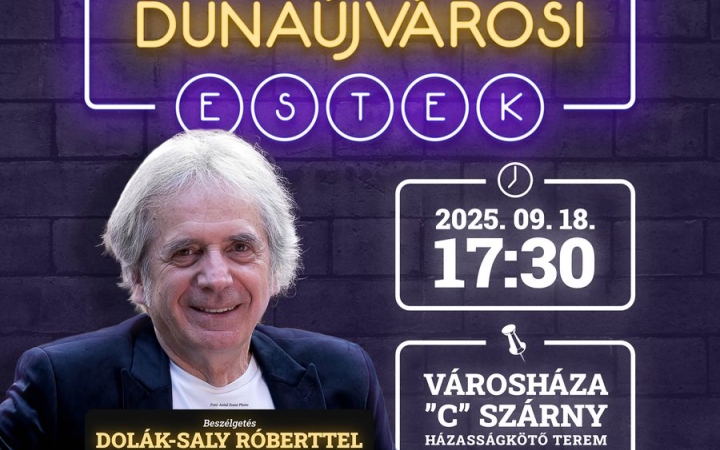 Dolák-Saly Róbert lesz a Dunaújvárosi Estek sorozatának vendége