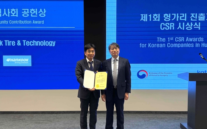 Rangos közösségi elismerés a Hankooknak