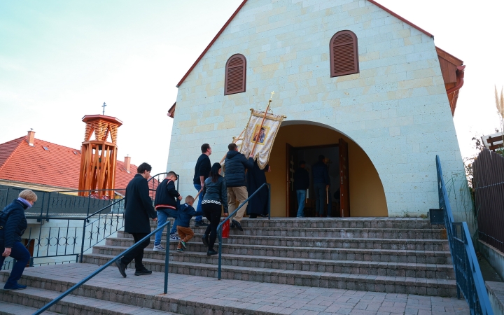 Menet után közös imádságot szerveztek a Rubljov-hasonmás ikon megérkezésekor