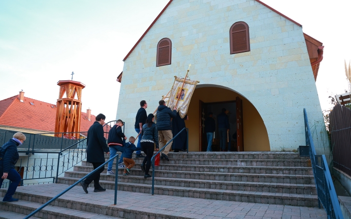 Menet után közös imádságot szerveztek a Rubljov-hasonmás ikon megérkezésekor