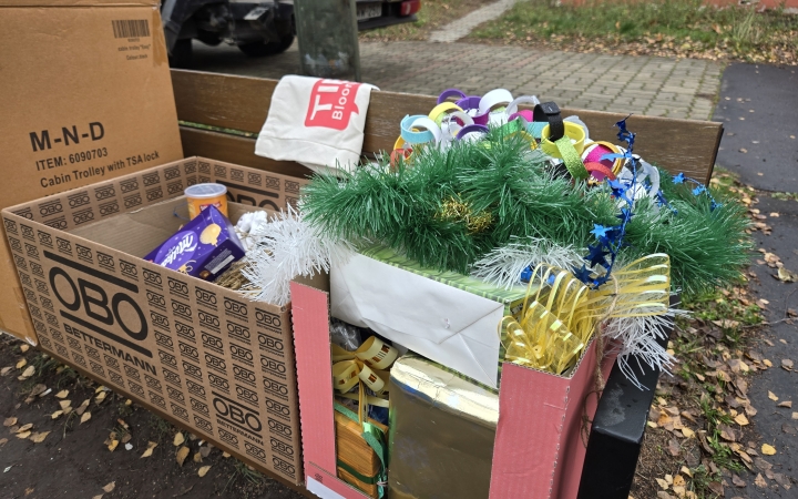 Díszben a fenyő a Barátság városrészben is