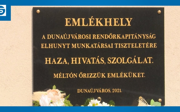 Embedded thumbnail for Emléktáblát avattak a rendőrkapitányságon