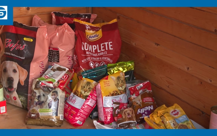 Embedded thumbnail for Több száz kilogramm eleség gyűlt össze a négylábúaknak